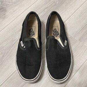 Vans Slip-On Black Canvas Sneakers
